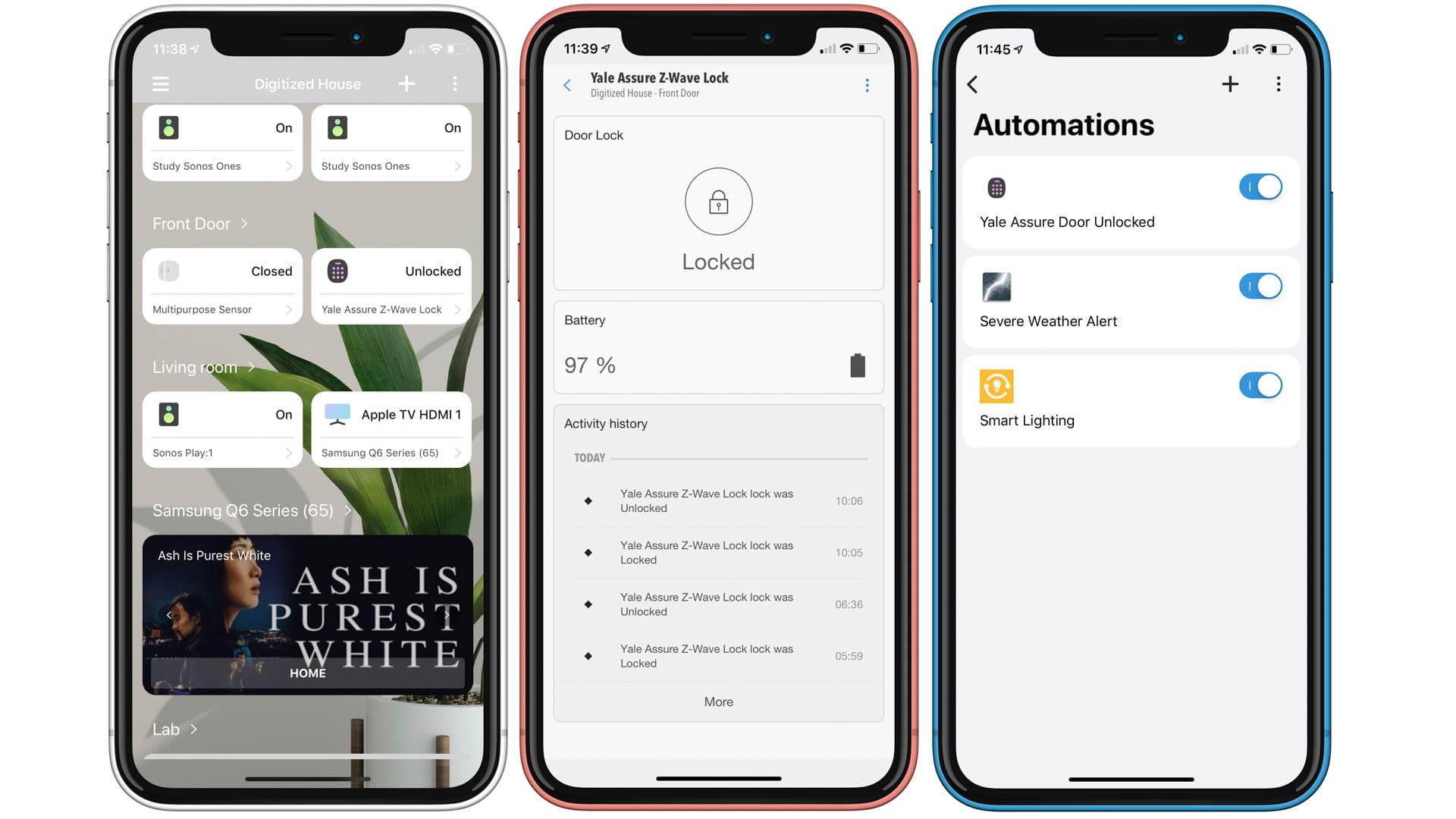 smart things ios app screen shot