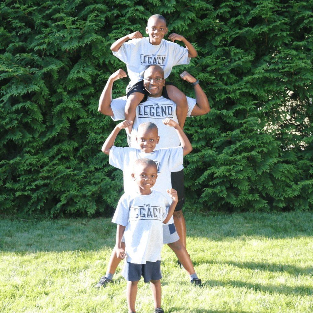 Rodney with his three boys